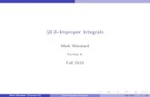 Improper Integrals 8 8