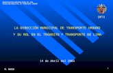 DMTU y El Tránsito y Transporte - FINAL