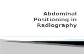 Abdominal Positioning in Radiography