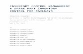 Inventory Control Management & Spare Part Inventory Control for Railways