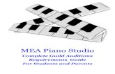 Guild Auditions Requirement Guide For MEA Piano Studio
