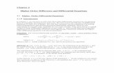 Higher Order Difference and Differential Equations