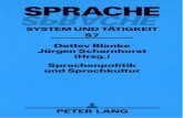Scharnhorst -- Sprachenpolitik Und Sprachkultur