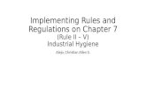 Implementing Rules and Regulations on Chapter 7