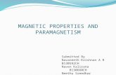 MAGNETIC PROPERTIES AND PARAMAGNETISM