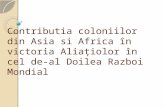 Contributia coloniilor in al II Rz.Mondial
