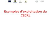 3.2 Exemples DΓÇÖexploitation Du CECRL