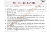DSC Telugu Pandit 2012 Qustion Paper With Anwser Keys