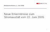 Neue Erkenntnisse zum Stromausfall vom 22 Juni 2005 Schweizer Eisenbahn
