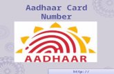 Aadhar Card Number