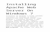 Installing Apache Web Server on Windows