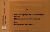 TORRETTI, Roberto (1978). Philosophy of Geometry From Riemann to Poincare