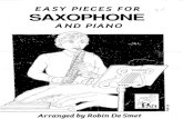 Smet Robin de - Easy Pieces for Saxophone and Piano
