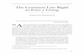 Common Law Right to Earn Living