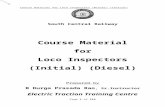 Course for Loco Inspector Initial (Diesel)
