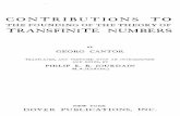 CANTOR, Georg (1918). Contributions to the Founding of the Theory of Transfinite Numbers