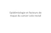 Epid©miologie et facteurs de risque du cancer colo-­â€rectal