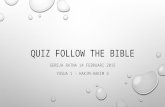 Quiz Follow the Bible 14 Feb 2015