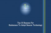 Top 10 Reasons - Why Businesses Should Adopt Beacon TechnologyReaons