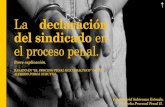 La Declaración Del Sindicado en El Proceso Penal