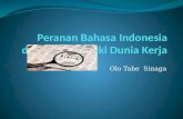 Peranan Bahasa Indonesia Dalam Memasuki Dunia Kerja