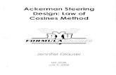 Ackerman Steering Design: Law of Cosigns method