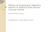 Effects of Clopidogrel Added to Aspirin in Patients
