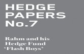 Hedge Paper No.7: Rahm and his Hedge Fund 'Flash Boys'