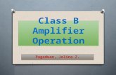 Class B Amplifier Operation