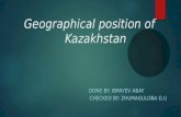 Geographical Position of Kazakhstan