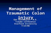Traumatic Colon Injury