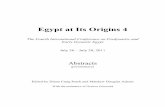 Egypt at its Origins 4 - abstracts