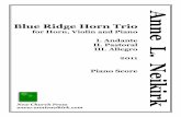 Blue Ridge Horn Trio (Piano Score)