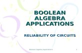 Boolean Algebra Applications (Reliability of Circuits)