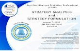 2) Strategy Analysis.& Formulation