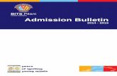 BPDC Admission Bulletin