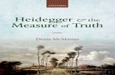 McManus, Denis - Heidegger and the Measure of Truth. Themes From His Early Philosophy