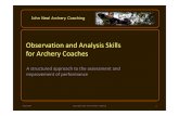 Observation and Analysis Skills for Archery Coaches