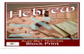 Hebrew Lessons - Alef-Bet Tracing Block Print (3472678)