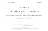 Notes on German Fuzes and Typical French and Belgian Fuzes (1918)