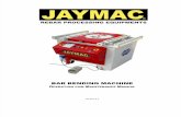 Jaymac Bar Bending O&M Manual Ver3.1