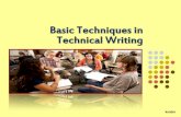 Basic Techniques of Technical Writing