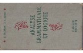 Manuels Anciens Grammont, Hamon, Analyse Grammaticale Et Logique (1951)