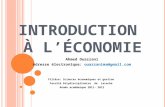 Introduction à l'Économie Séance 9