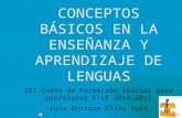 Conceptos básicos en la enseñanza y aprendizaje de lenguas extranjeras (2014-2015)