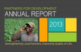 Partners for Development 2013 Annual Report
