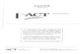 Act - Apr 2011 - Test 67f