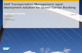 SAP Transportation Management Rapid-Deployment Solution for Ocean Carrier Booking