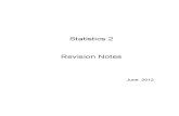 Statistics 2 Revision Notes