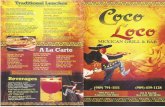 Coco Loco Menu
